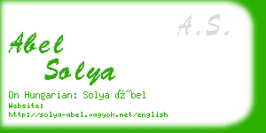 abel solya business card